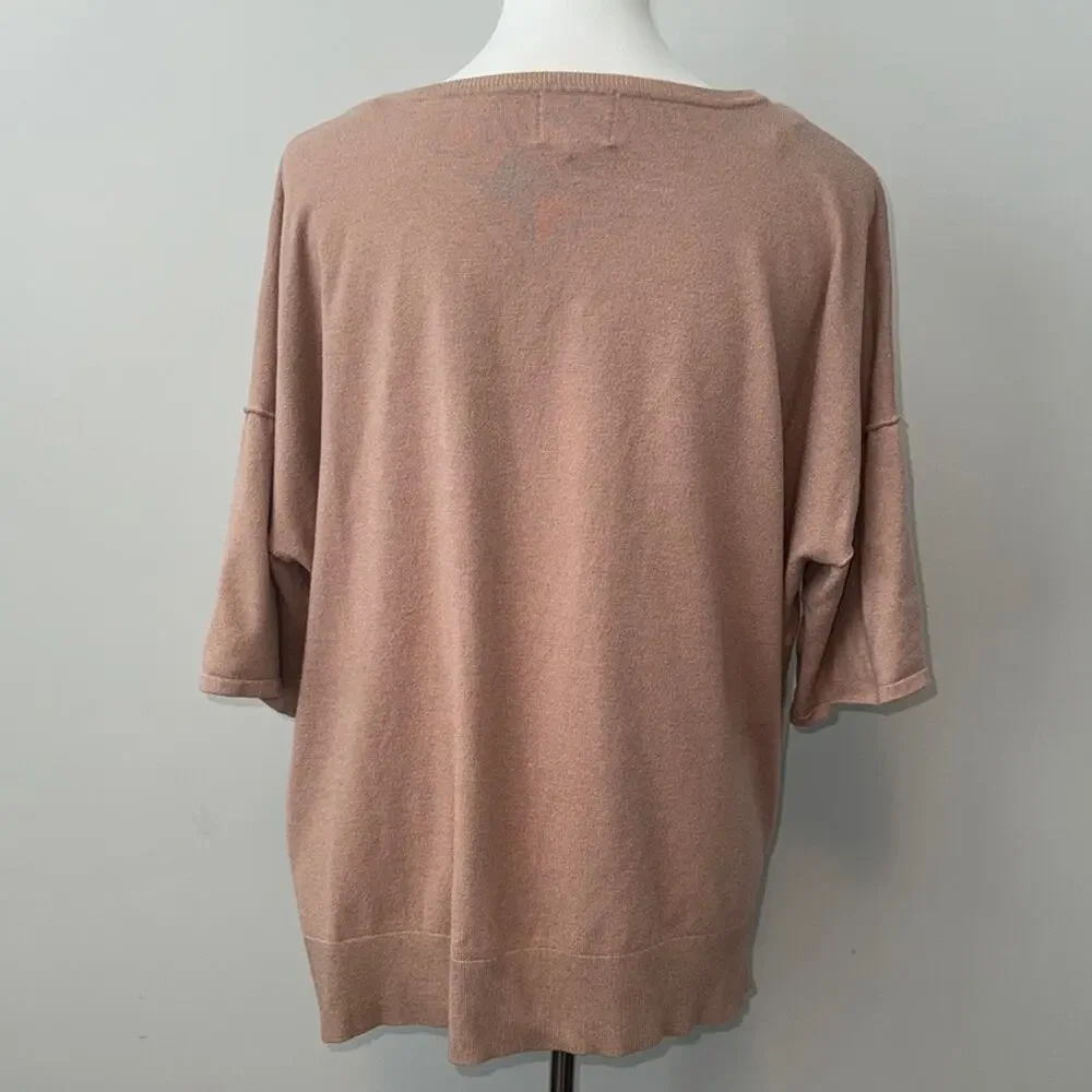 Andree by Unit Casual Oversized Tan Knit Top Women's Medium